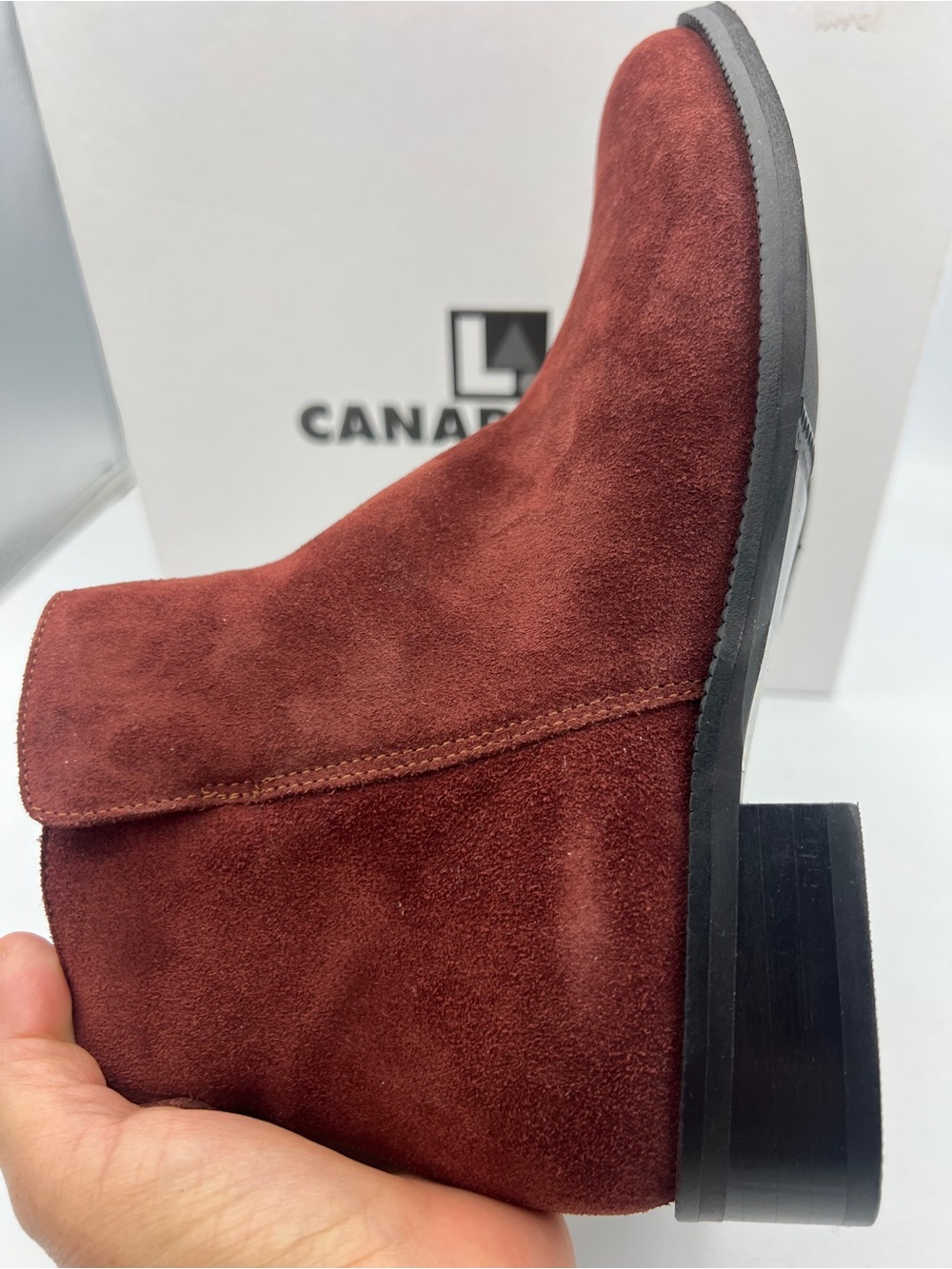 La Canadienne Scott Wood Suede Leather Bootie Waterproof Women’s Size 6.5 NWB - Picture 14 of 16
